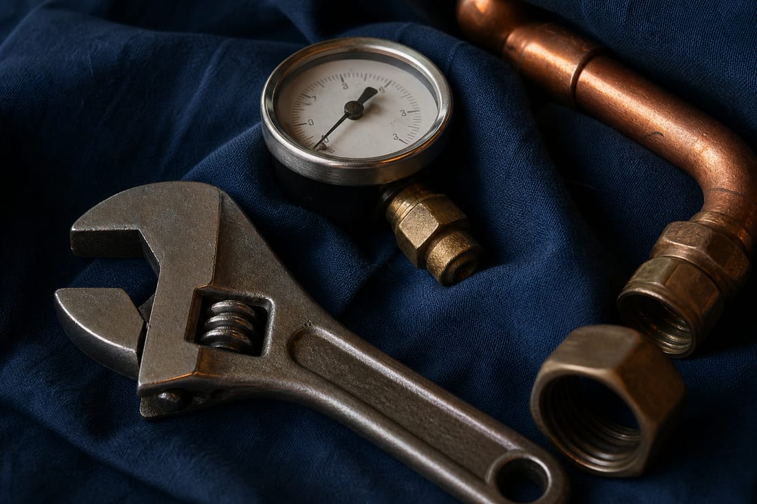 Exemple : outils de chauffagiste prêts pour intervention